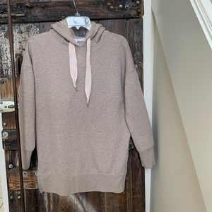 American eagle city hoodie w/side zip, XS, taupe